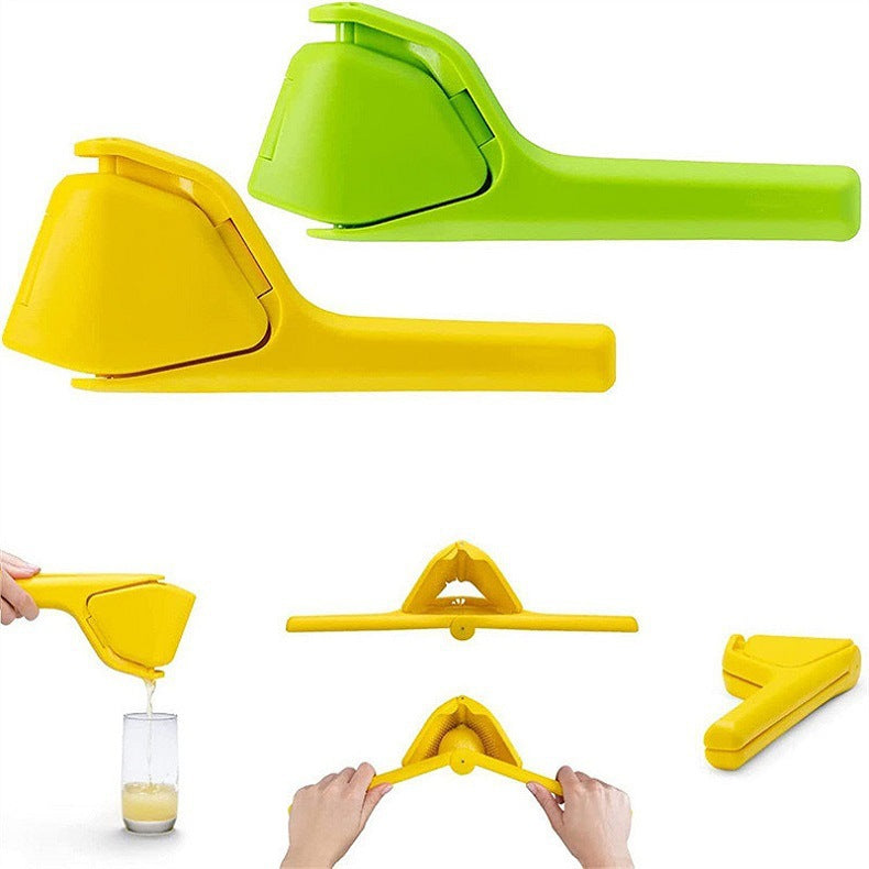 3 Pcs Green Easy-Squeeze Manual Citrus Juicer - Durable Lemon & Orange Squeezer with Pour Spout, Food-Grade PP