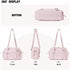 Beige Chic Women's Mini Gym Duffel Bag - Lightweight Nylon Shoulder Tote with Wet Pocket, Multiple Compartments & Removable Pouch
