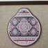 White-pink Set of 4 Embossed Ceramic Paddle Mats - Assorted Bohemian Pattern Heat Resistant Pads
