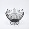 Pedestal Base Black Modern Metal Wire Fruit Basket Bowl - Countertop Storage for Fruit & Snacks