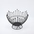 Pedestal Base Black Modern Metal Wire Fruit Basket Bowl - Countertop Storage for Fruit & Snacks