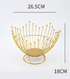 Pedestal Base Black Modern Metal Wire Fruit Basket Bowl - Countertop Storage for Fruit & Snacks