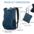 Grey Ultra Lightweight Packable Backpack - Foldable Daypack for Hiking & Travel