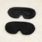 Black Set of 2 3D Contoured Sleep Eye Masks - Total Blackout Memory Foam Blindfold with Lycra