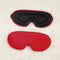Red Set of 2 3D Contoured Sleep Eye Masks - Total Blackout Memory Foam Blindfold with Lycra