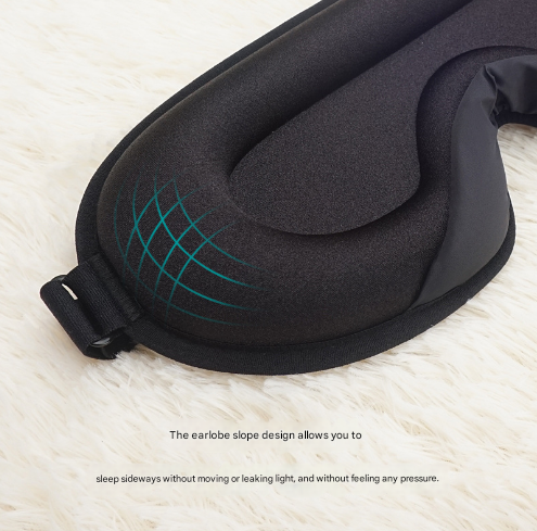 Red Set of 2 3D Contoured Sleep Eye Masks - Total Blackout Memory Foam Blindfold with Lycra