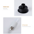 Stripe-Pure Yellow Retro Swirl Glass Mushroom Table Lamp - LED Bedside Night Light