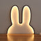 Black 29x30cm Adorable Bunny LED Wall Night Light - USB Powered Warm White Lamp for Kids Room Decor