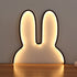 Black 29x30cm Adorable Bunny LED Wall Night Light - USB Powered Warm White Lamp for Kids Room Decor