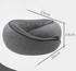 Dark Grey Ergonomic Memory Foam Travel Neck Pillow - U-Shaped Support for Naps & Journeys