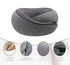 Dark Grey Ergonomic Memory Foam Travel Neck Pillow - U-Shaped Support for Naps & Journeys