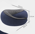 Navy Blue Ergonomic Memory Foam Travel Neck Pillow - U-Shaped Support for Naps & Journeys