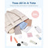 Beige Large Capacity Nylon Tote Bag for Women - Fashionable Travel Shoulder & Crossbody Handbag