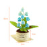White Handmade Crochet Lily of the Valley Potted Plant - Gradient Blue Flower Decor Gift