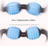 Grey Set of 2 Foam Roller Ring Leg Massagers with 2 Resistance Bands - Muscle Relief Kit