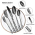 Silver Elegant 20-Piece Stainless Steel Cutlery Set with Floral Design - Dinner & Steak Knives, Forks, Spoons
