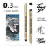 0.3mm 24-Piece Precision Drawing Pen Set - Waterproof Anime Sketching Pens for Students, Assorted Tips