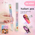 Silver 0.7mm Nail Art Doodle Pen 12 Sticks- Single Color Acrylic Marker for Nail Design, No-Bake