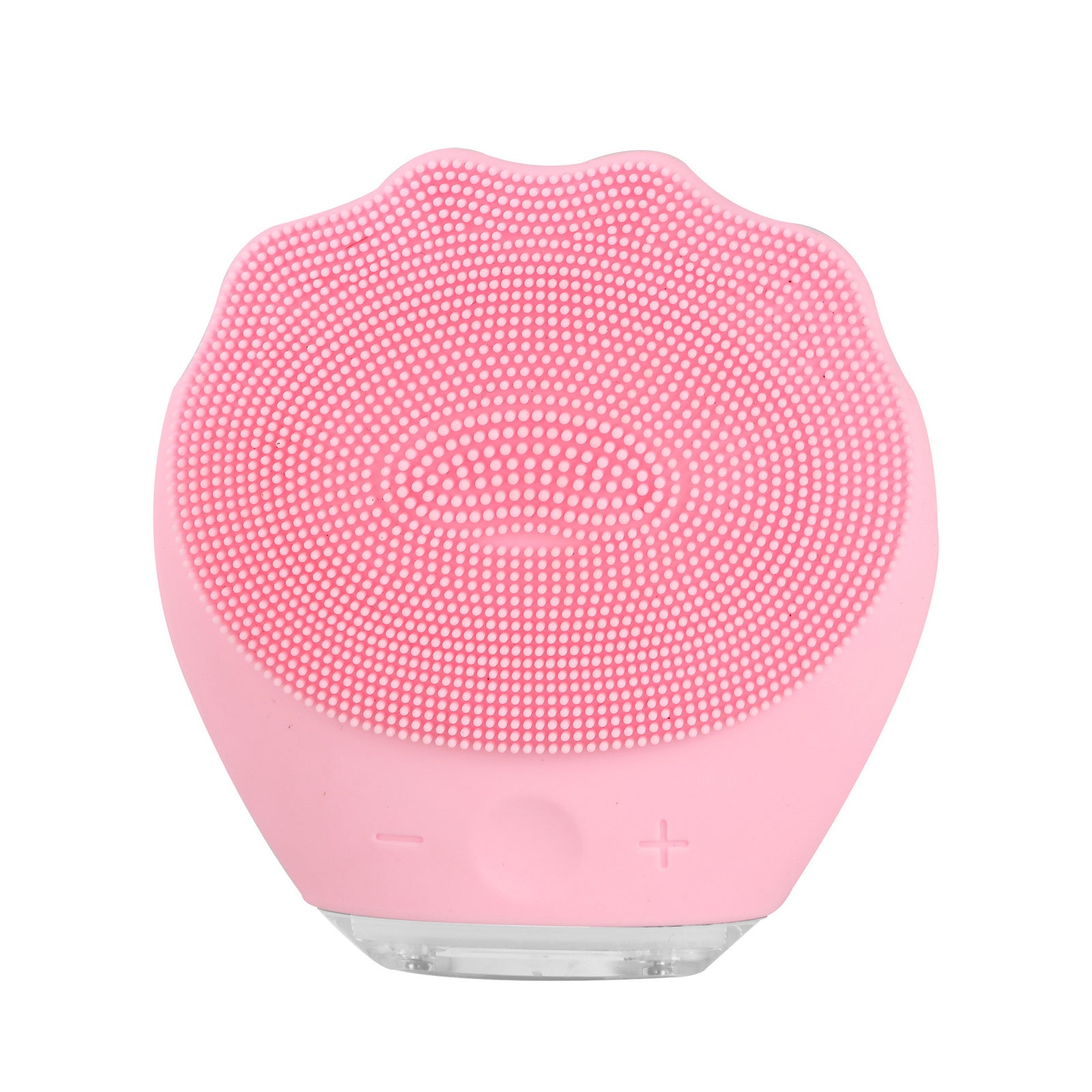Pink Electric Silicone Facial Cleanser - All-Around Vibration Massage Face Cleaning Device