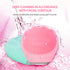 Pink Electric Silicone Facial Cleanser - All-Around Vibration Massage Face Cleaning Device