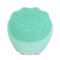 Green Electric Silicone Facial Cleanser - All-Around Vibration Massage Face Cleaning Device