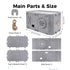 Felt Cat House - Detachable Foldable Breathable Pet Bed for Cats and Small Dogs, 45x35x35cm