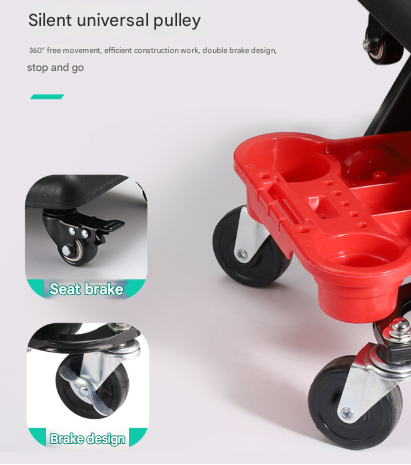 Auto Repair Polishing Stool - Detachable Seat Car Wash Tool Creeper Stool