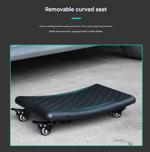 Auto Repair Polishing Stool - Detachable Seat Car Wash Tool Creeper Stool