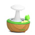 Light Woodgrain Raindrop Mushroom Aroma Diffuser - 280mL Ultrasonic Humidifier with Colorful Lights