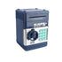 Dark Blue Children's Mini Safe Piggy Bank with Fingerprint and Password Lock