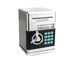 Silver Children's Mini Safe Piggy Bank with Fingerprint and Password Lock