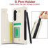 White Galaxy Z Fold6 Multi-Functional Leather Wallet Case for Samsung Z Fold Series - Crossbody with Pen Slot, Quilted Design Pen Not Included