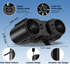 Brown-black Portable Turbo Waist Fan with Digital Display and Dual Air Outlets
