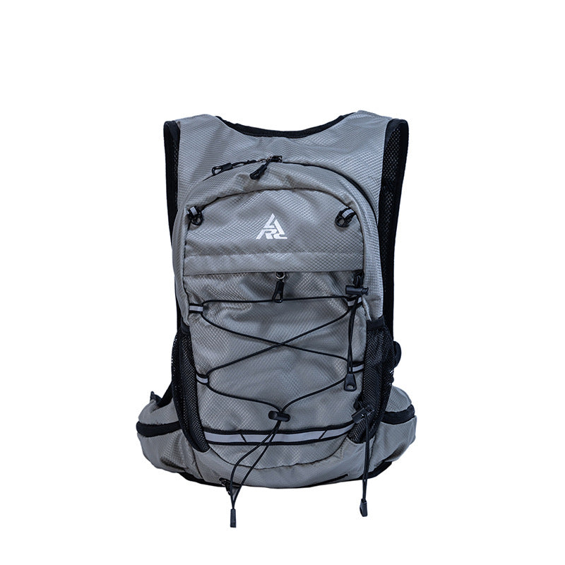 Grey Lightweight Hydration Backpack for Trail Running, Cycling, and Marathons