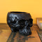 Black Halloween Skull Resin Desktop Ornament and Pen Holder - Spooky Decor