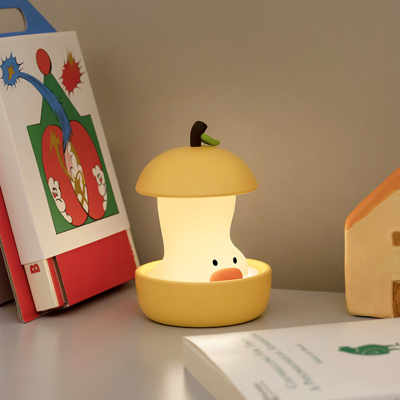Yellow Colorful Duck Pear USB Night Light - Adjustable Sleep Companion