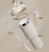 Light Coffee 30oz Ceramic-Lined Insulated Tumbler with Handle, 735ml Stainless Steel Travel Mug