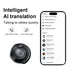 Black T2 AI Smart Translation Earbuds - Open-Ear OWS Bluetooth 5.4 Headphones with Simultaneous Interpretation & IPX4 Waterproof