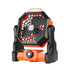 Black-orange Portable USB Camping Fan with 7800mAh Battery and 3-Mode LED Lighting