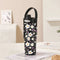 Twilight Black-White Flowers 30oz Ceramic-Lined Insulated Tumbler with Handle, 735ml Stainless Steel Travel Mug