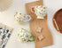 Elegant Ceramic Mug with Sculpted Handle,400ml Vintage Inspired Pedestal Design(Blue)