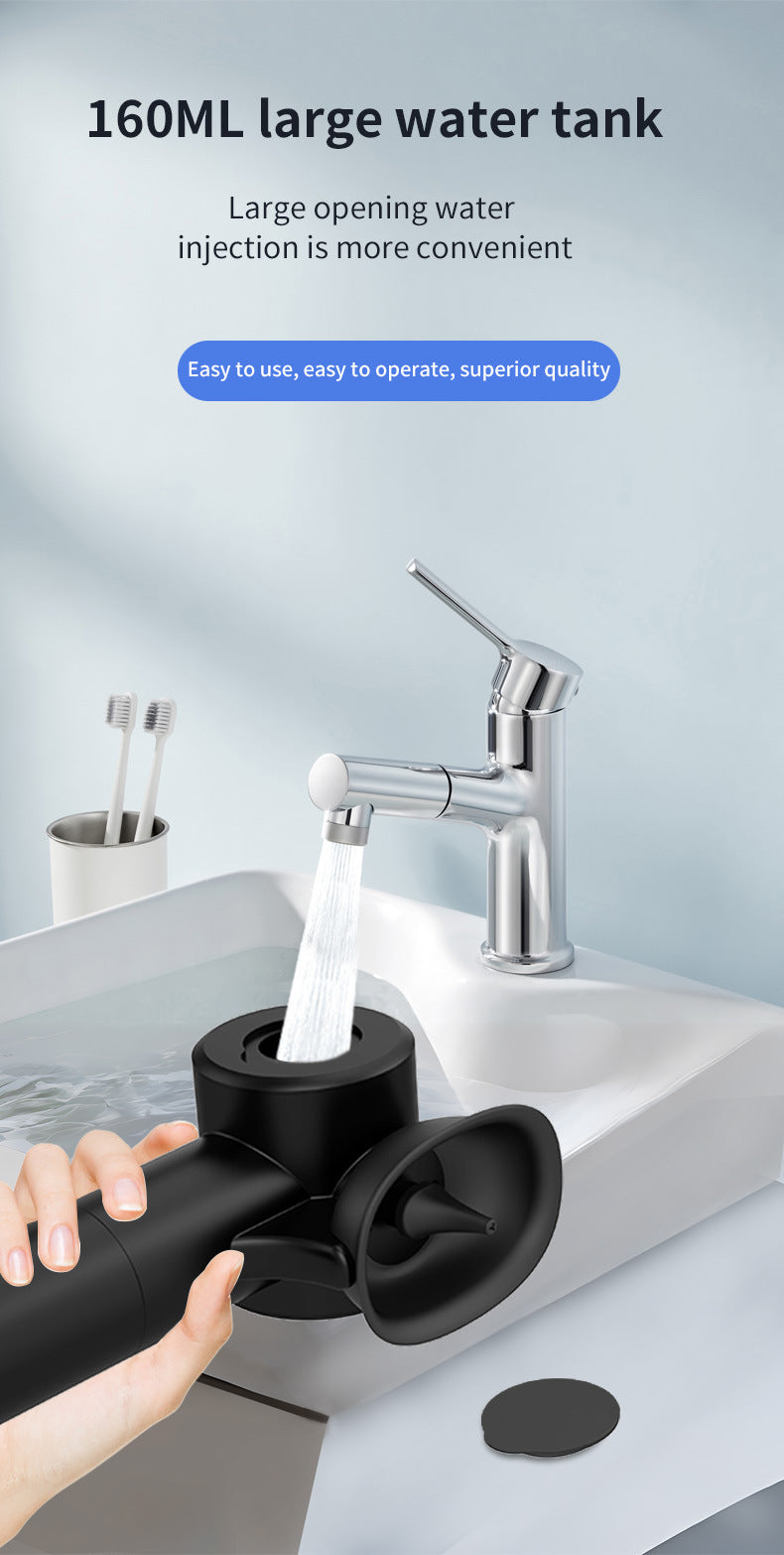 Automatic Electric Ear Wax Removal & Irrigation System - 5 Modes, USB-C, Hot Air Drying(black)