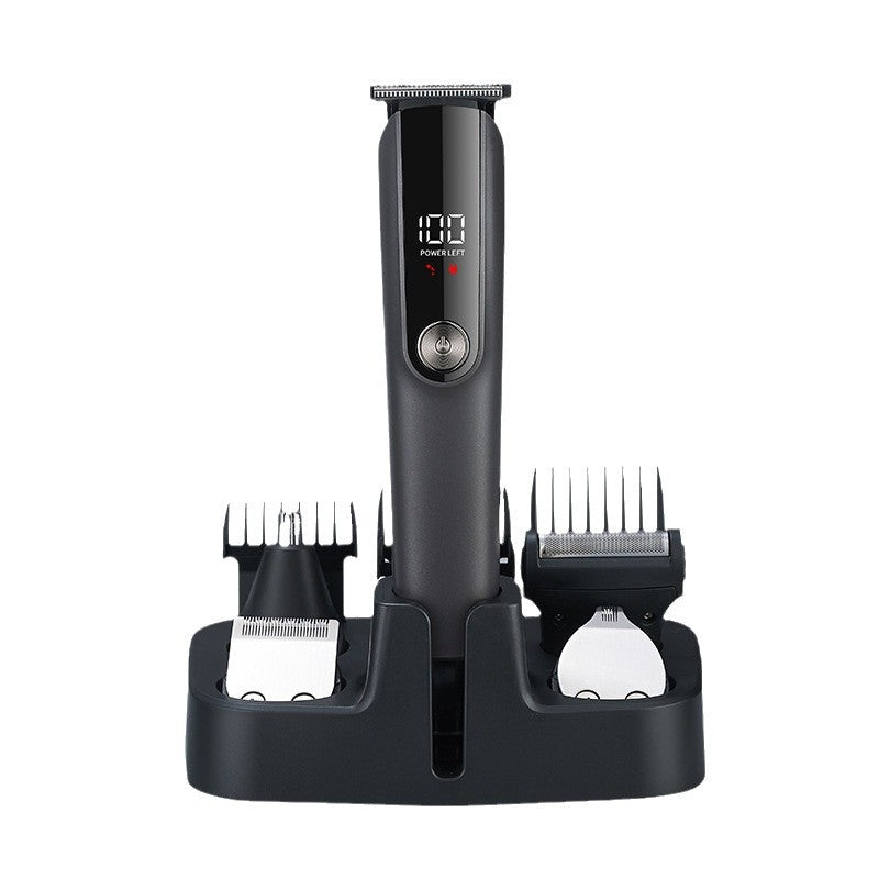 5-in-1 Professional Men's Grooming Kit - Cordless Hair Clipper, Beard Trimmer(Electroplating gun)
