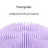 Silicone Facial Cleansing Brush - 6-Speed Vibration, Food-Grade Antibacterial Material with Warming Function(Purple)