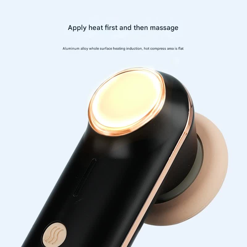 Mini Facial & Head Massager with Heat Therapy - USB-C Rechargeable, 3 Modes(white)