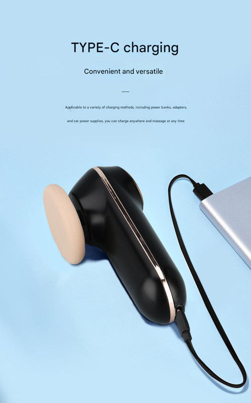 Mini Facial & Head Massager with Heat Therapy - USB-C Rechargeable, 3 Modes(white)