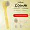 Rechargeable Electric Body Brush & Back Scrubber - 6 Heads, IPX7 Waterproof(Yellow)