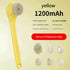 Rechargeable Electric Body Brush & Back Scrubber - 6 Heads, IPX7 Waterproof(Yellow)