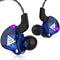 Hi-Res Audio In-Ear Monitor Earphones - Ergonomic Design, Dynamic Driver, with Mic & 3.5mm Jack(blue)