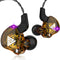 Hi-Res Audio In-Ear Monitor Earphones - Ergonomic Design, Dynamic Driver, with Mic & 3.5mm Jack(yellow)